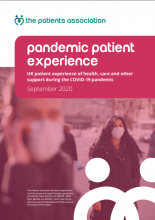 Pandemic patient experience: UK patient experience of health, care and other support during the Covid-19 pandemic